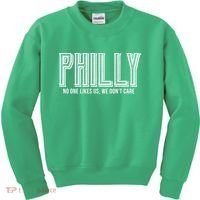Philly Fan No One Likes Us We Don't Care Kids Sweatshirt thumb 0