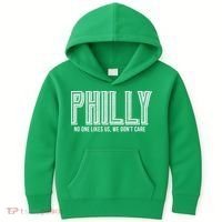 Philly Fan No One Likes Us We Don't Care Kids Hoodie thumb 0