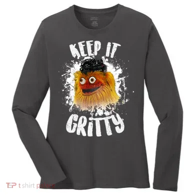 Philly Keep it Gritty Hockey Mascot Women's Long Sleeve Shirt
