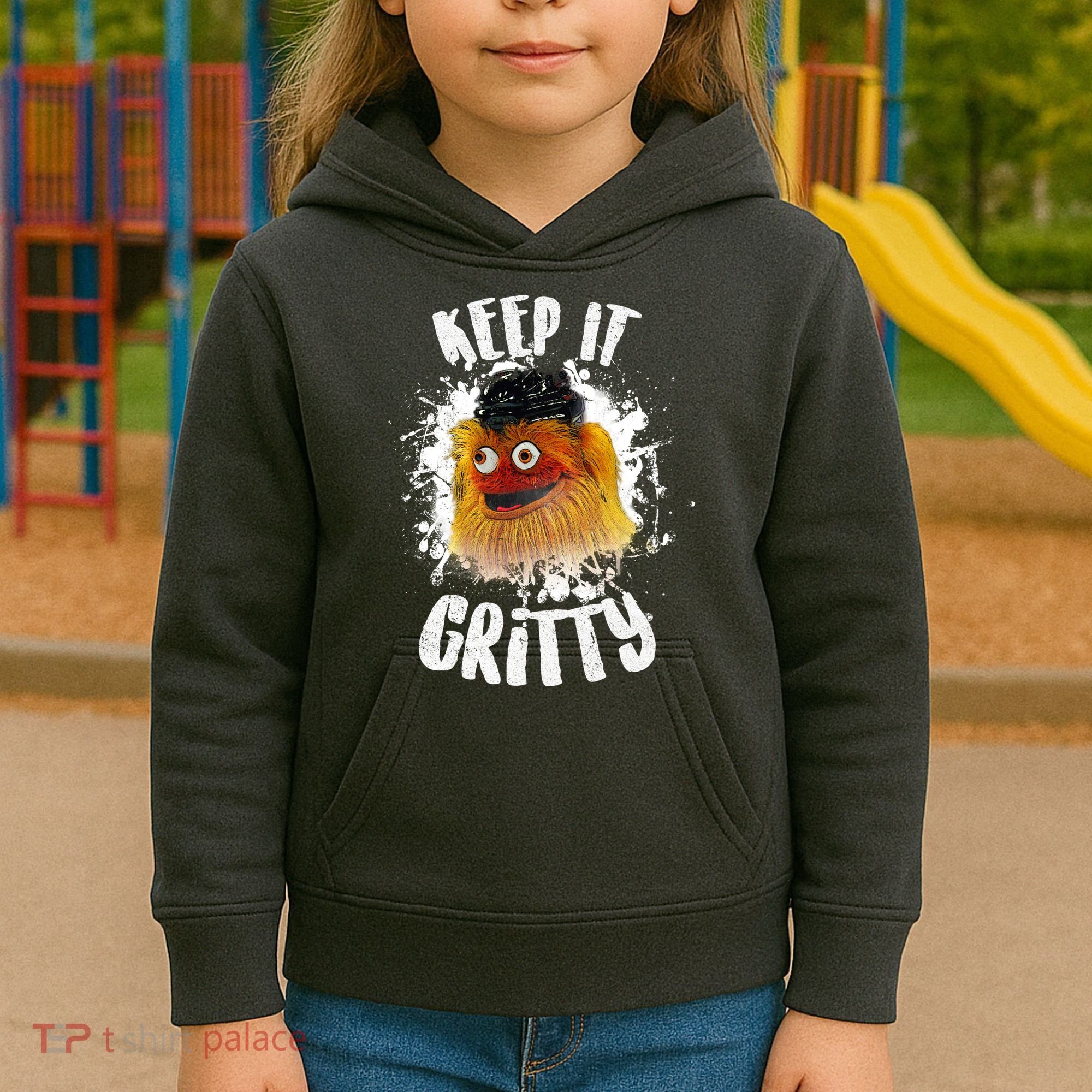 Philly Keep it Gritty Hockey Mascot Kids Hoodie
