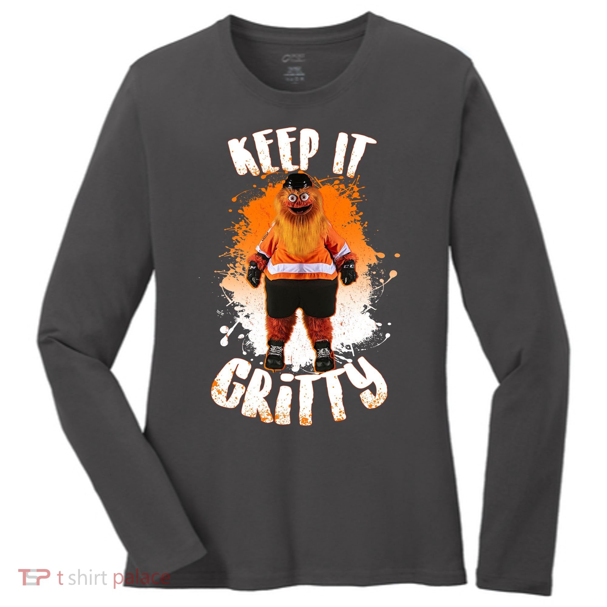 Philly Keep it Gritty Mascot  Women's Long Sleeve Shirt