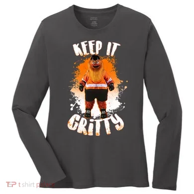 Philly Keep it Gritty Mascot  Women's Long Sleeve Shirt