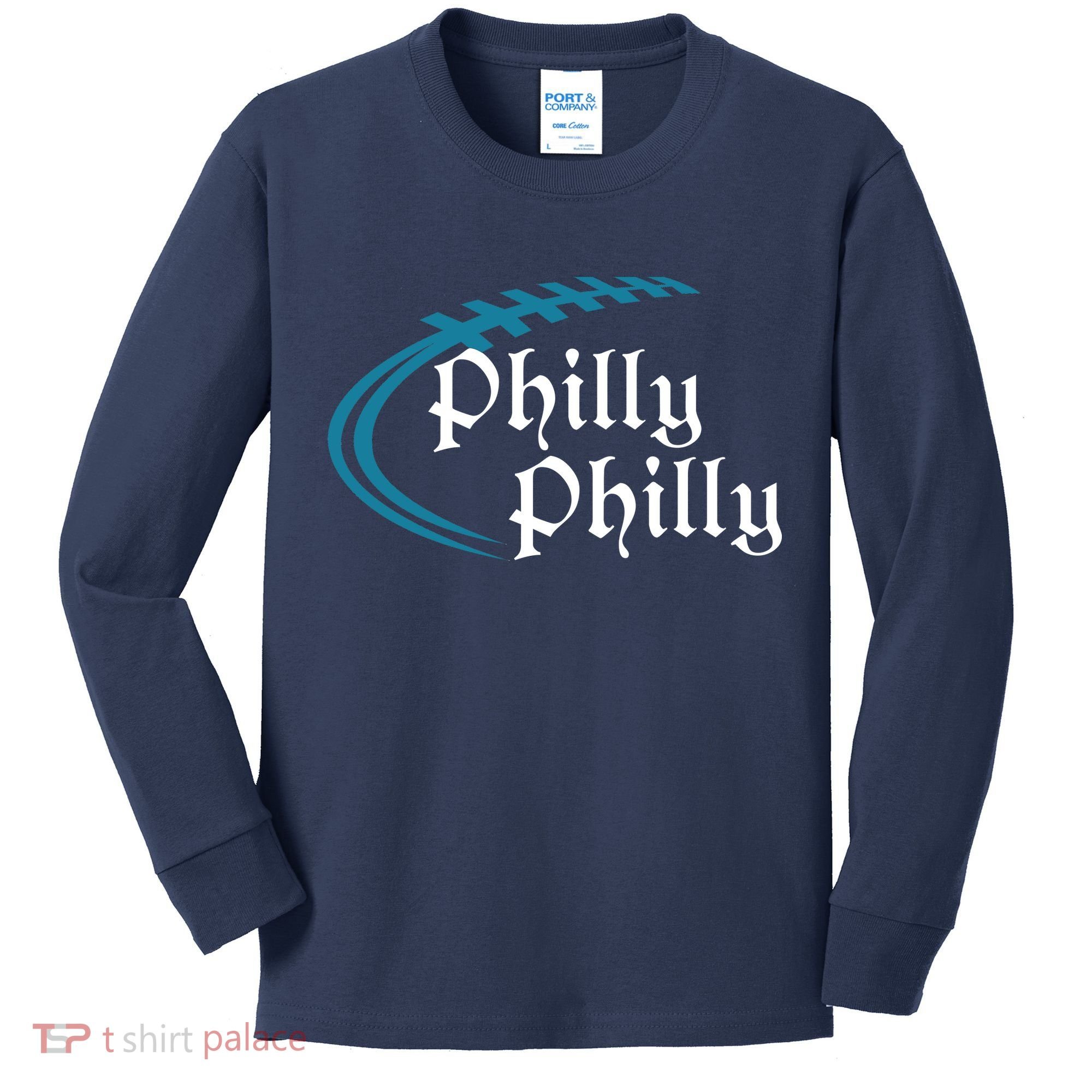 Philly Philly Football Logo Kids Long Sleeve Shirt
