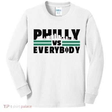 Philly Vs Everybody City Logo Kids Long Sleeve Shirt