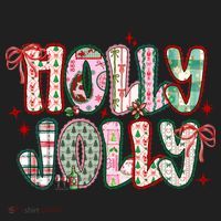 Preppy Holly Jolly Christmas Festive Women's Sweatshirt thumb 2