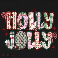 Preppy Holly Jolly Christmas Festive Toddler Hoodie thumb 2