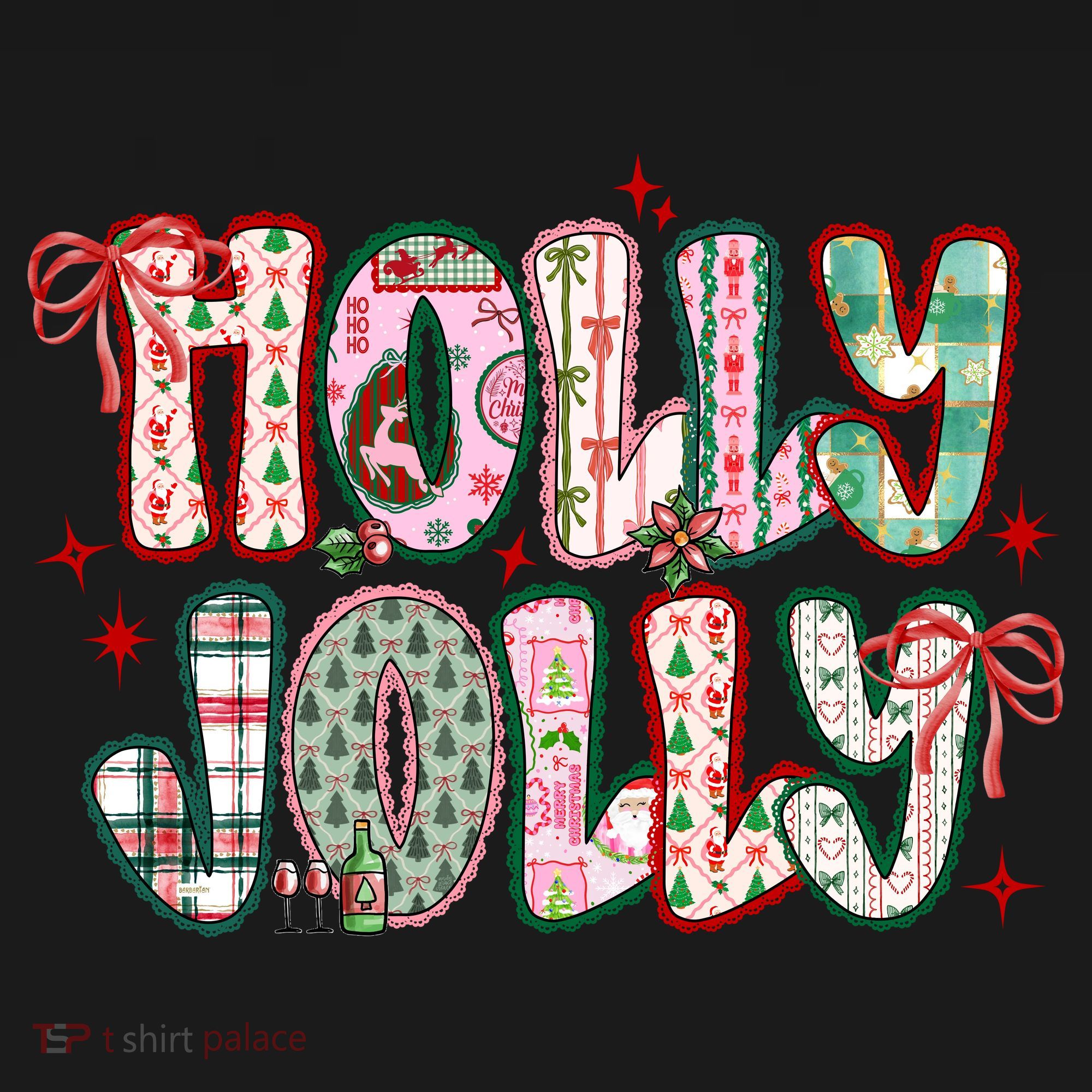 Preppy Holly Jolly Christmas Festive Toddler Hoodie