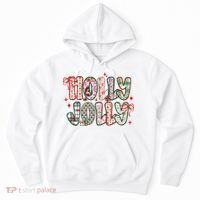 Preppy Holly Jolly Christmas Festive Hoodie thumb 0