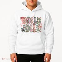 Preppy Holly Jolly Christmas Festive Hoodie thumb 2