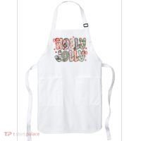 Preppy Holly Jolly Christmas Festive Apron thumb 0