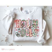 Preppy Holly Jolly Christmas Festive Sweatshirt thumb 2