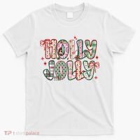 Preppy Holly Jolly Christmas Festive T-Shirt thumb 0