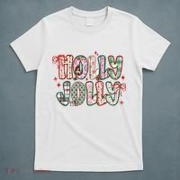 Preppy Holly Jolly Christmas Festive T-Shirt thumb 5