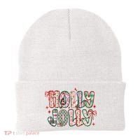 Preppy Holly Jolly Christmas Festive Beanie thumb 0