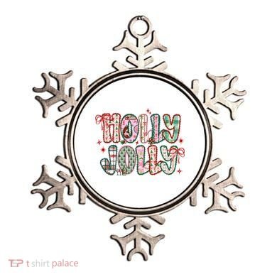 Preppy Holly Jolly Christmas Festive Ornament
