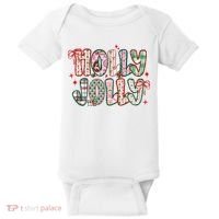 Preppy Holly Jolly Christmas Festive Baby Bodysuit thumb 0