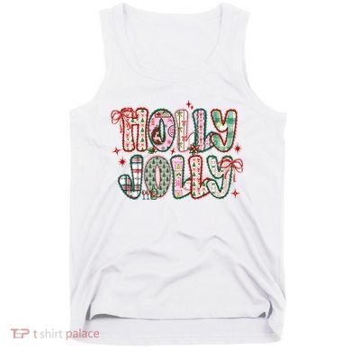 Preppy Holly Jolly Christmas Festive Tank Top