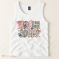 Preppy Holly Jolly Christmas Festive Tank Top thumb 2