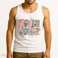 Preppy Holly Jolly Christmas Festive Tank Top thumb 3