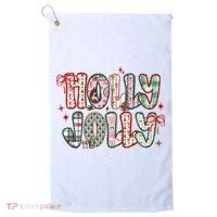 Preppy Holly Jolly Christmas Festive Golf Towel thumb 0