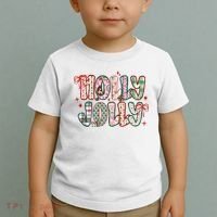 Preppy Holly Jolly Christmas Festive Toddler T-Shirt thumb 2