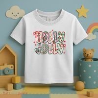 Preppy Holly Jolly Christmas Festive Toddler T-Shirt thumb 3