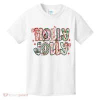 Preppy Holly Jolly Christmas Festive Kids T-Shirt thumb 0