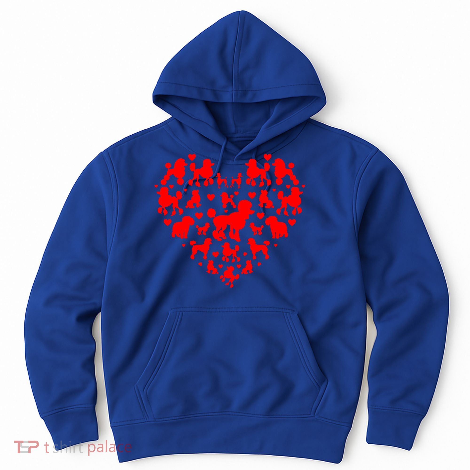 Poodles Hearts Love Dog Lover Valentines Day Funny Gift Hoodie