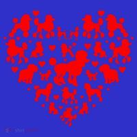 Poodles Hearts Love Dog Lover Valentines Day Funny Gift Sweatshirt thumb 3