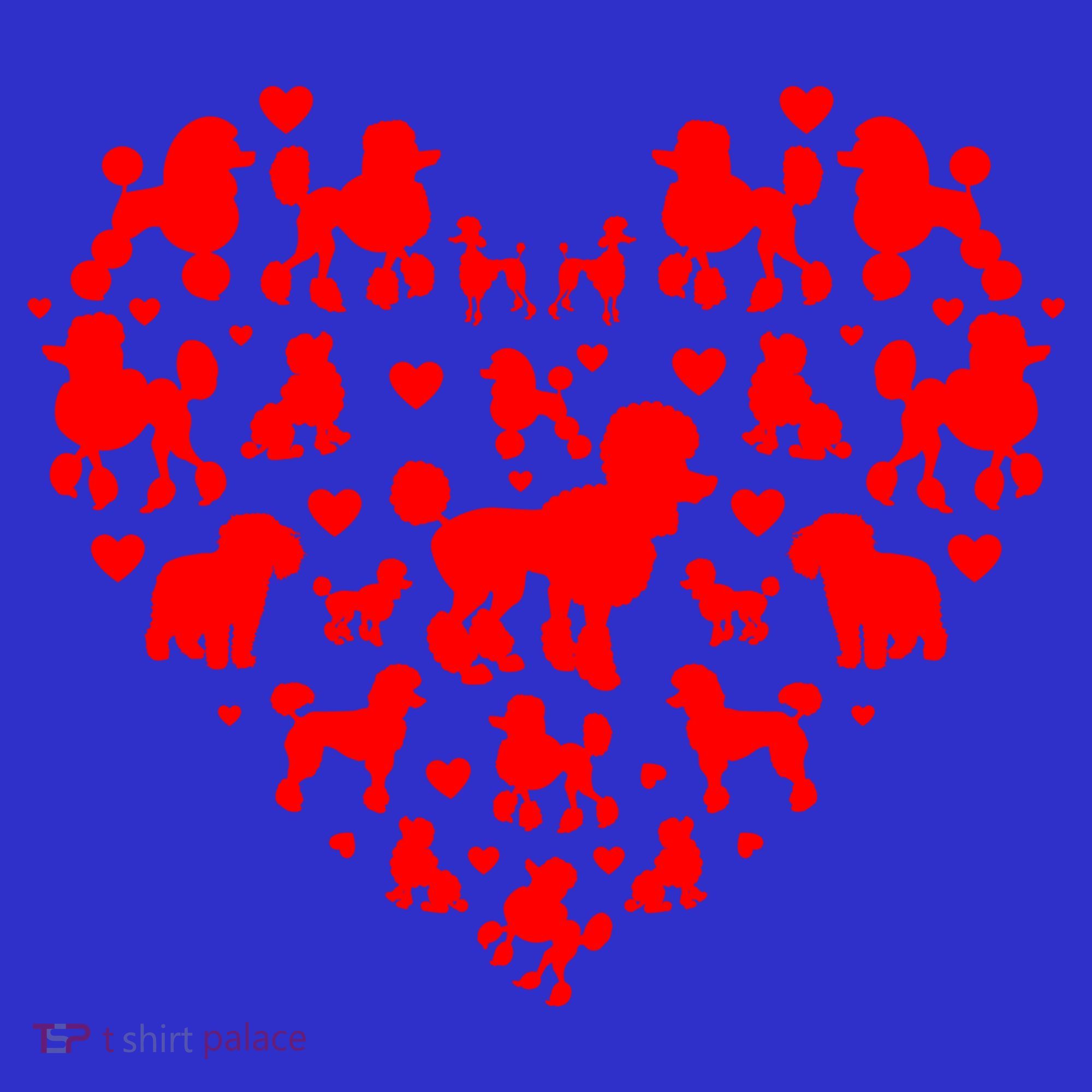 Poodles Hearts Love Dog Lover Valentines Day Funny Gift Women's Tank Top