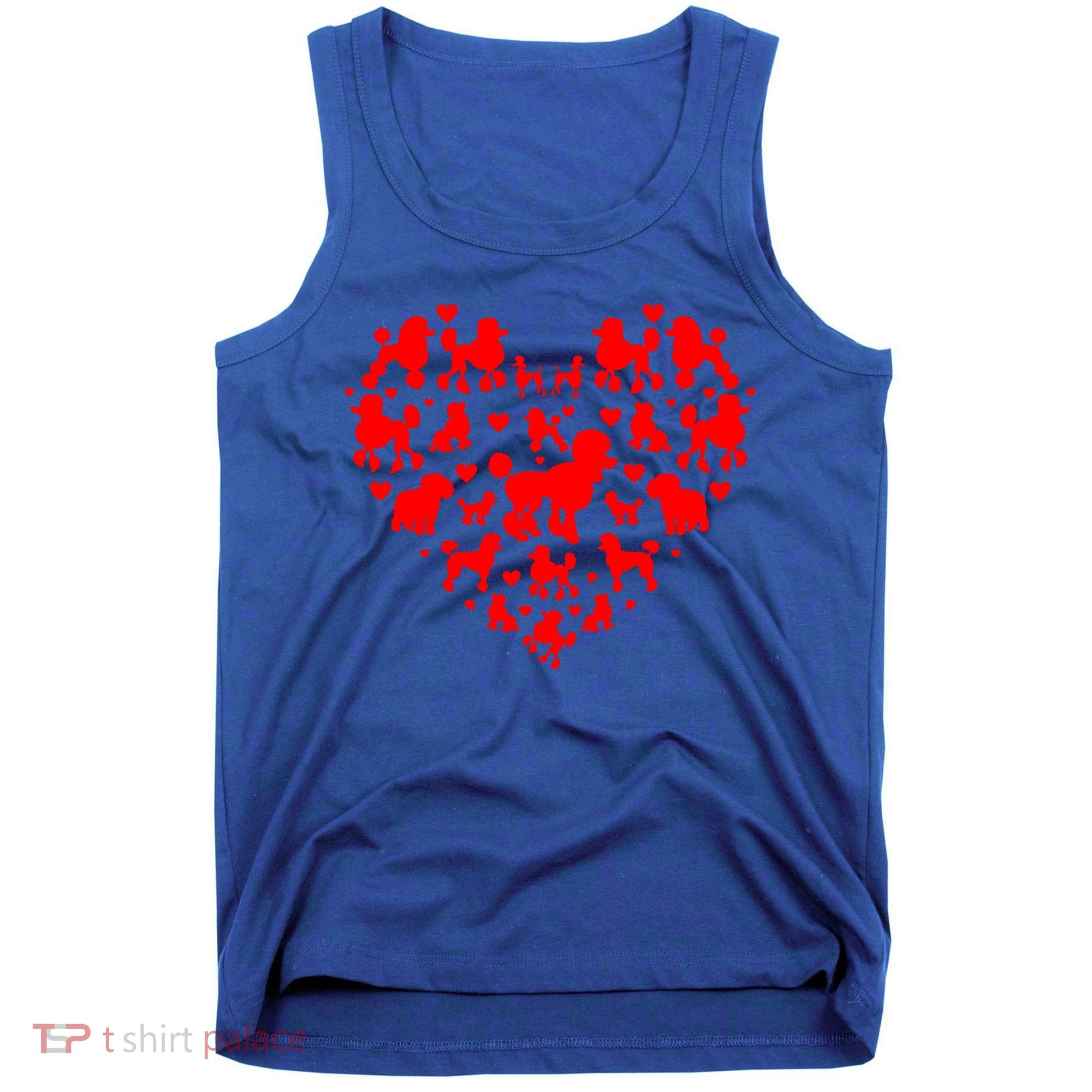 Poodles Hearts Love Dog Lover Valentines Day Funny Gift Tank Top