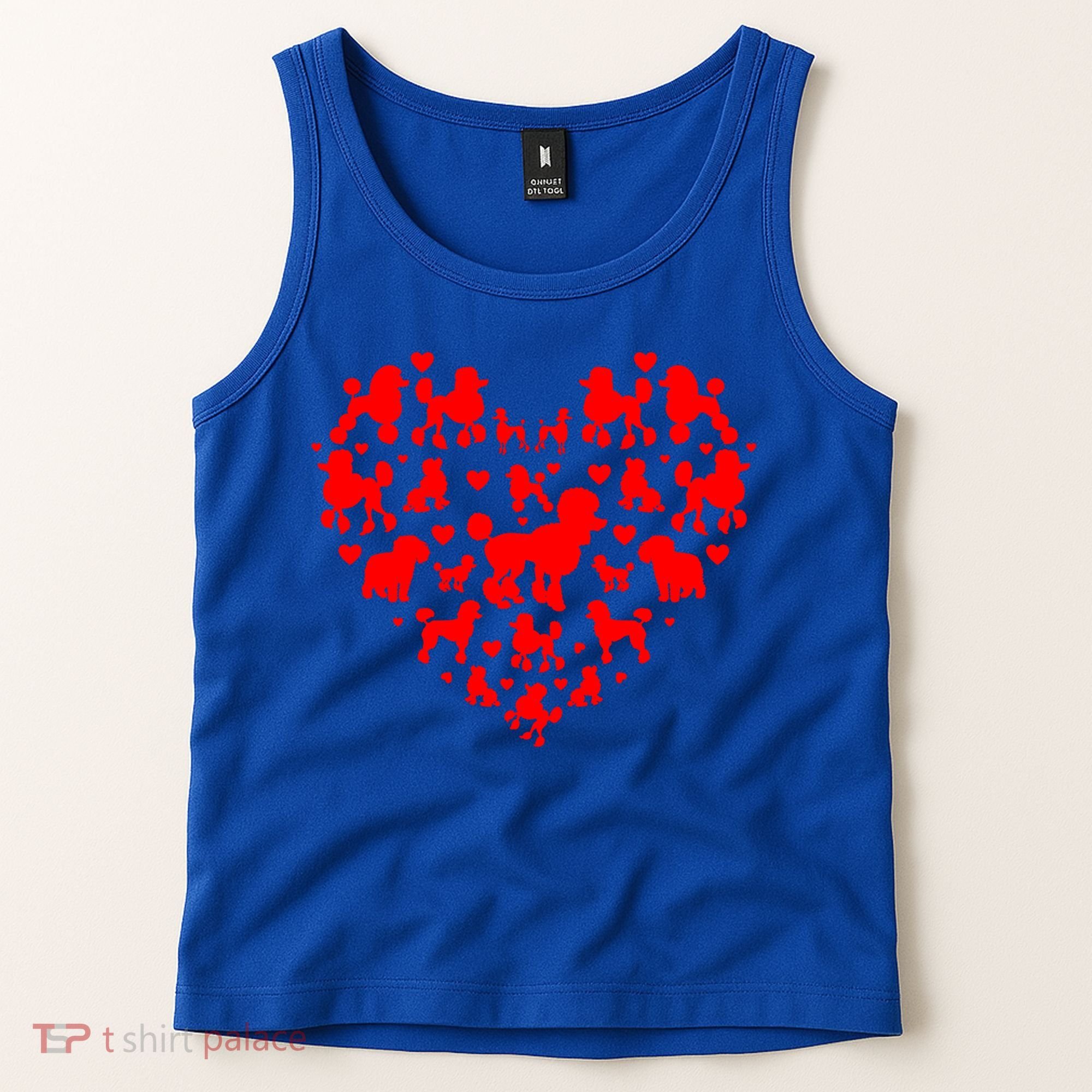 Poodles Hearts Love Dog Lover Valentines Day Funny Gift Tank Top
