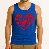 Poodles Hearts Love Dog Lover Valentines Day Funny Gift Tank Top thumb 3