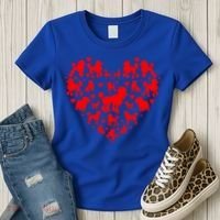 Poodles Hearts Love Dog Lover Valentines Day Funny Gift Women's T-Shirt thumb 3