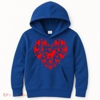 Poodles Hearts Love Dog Lover Valentines Day Funny Gift Kids Hoodie thumb 0