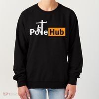 Pole Hub Lineman Line Worker Utility Pole Funny Lineman Fun Women's Sweatshirt thumb 0