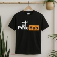 Pole Hub Lineman Line Worker Utility Pole Funny Lineman Fun T-Shirt thumb 2