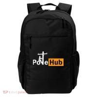 Pole Hub Lineman Line Worker Utility Pole Funny Lineman Fun Backpack thumb 0