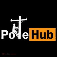Pole Hub Lineman Line Worker Utility Pole Funny Lineman Fun Button thumb 1