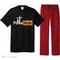 Pole Hub Lineman Line Worker Utility Pole Funny Lineman Fun Pajama Set thumb 0