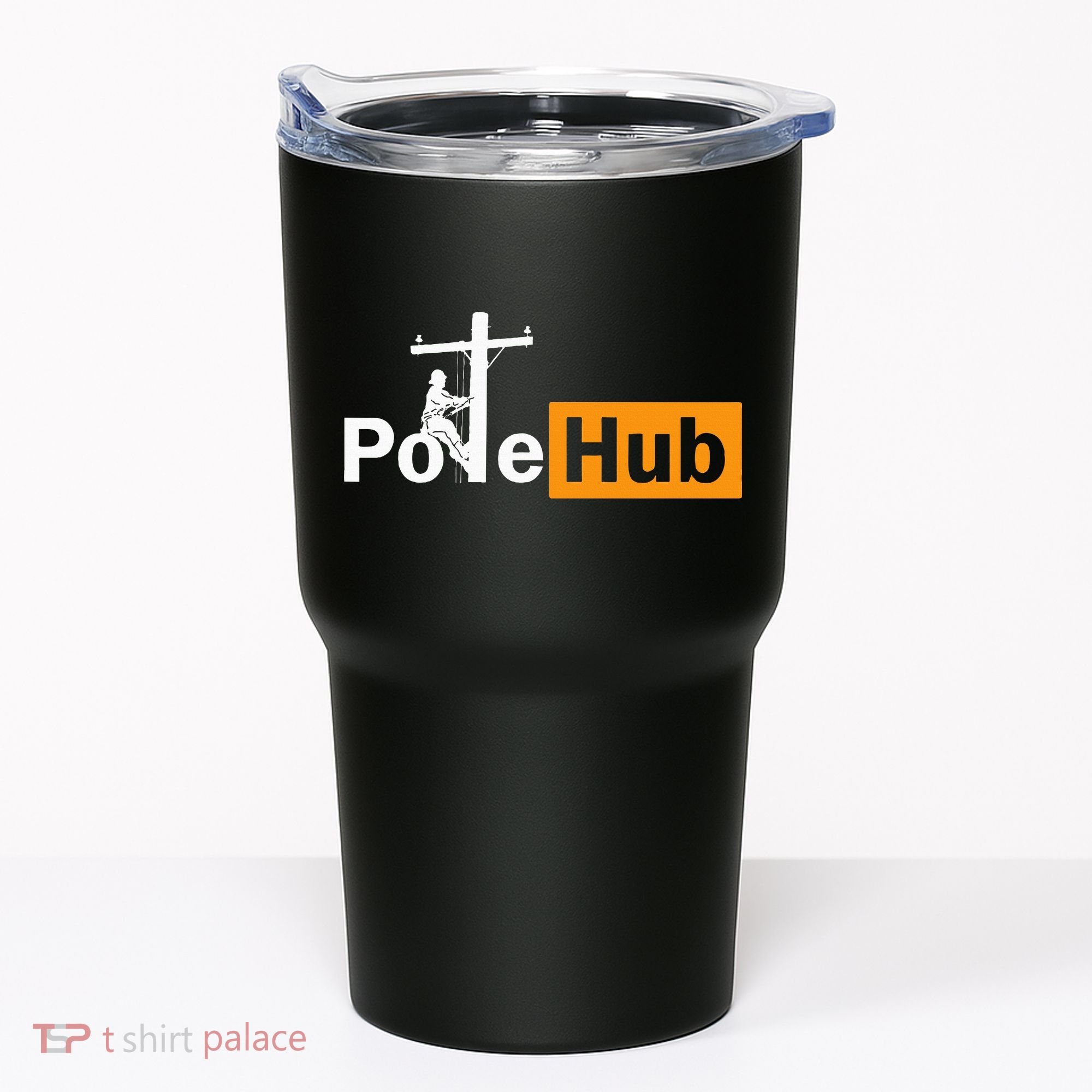 Pole Hub Lineman Line Worker Utility Pole Funny Lineman Fun Tumbler