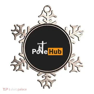 Pole Hub Lineman Line Worker Utility Pole Funny Lineman Fun Ornament