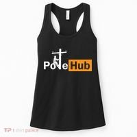 Pole Hub Lineman Line Worker Utility Pole Funny Lineman Fun Women's Tank Top thumb 0