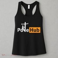Pole Hub Lineman Line Worker Utility Pole Funny Lineman Fun Women's Tank Top thumb 3