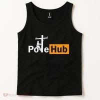 Pole Hub Lineman Line Worker Utility Pole Funny Lineman Fun Tank Top thumb 2
