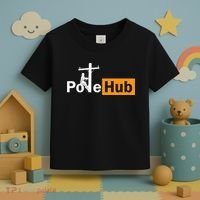 Pole Hub Lineman Line Worker Utility Pole Funny Lineman Fun Toddler T-Shirt thumb 3