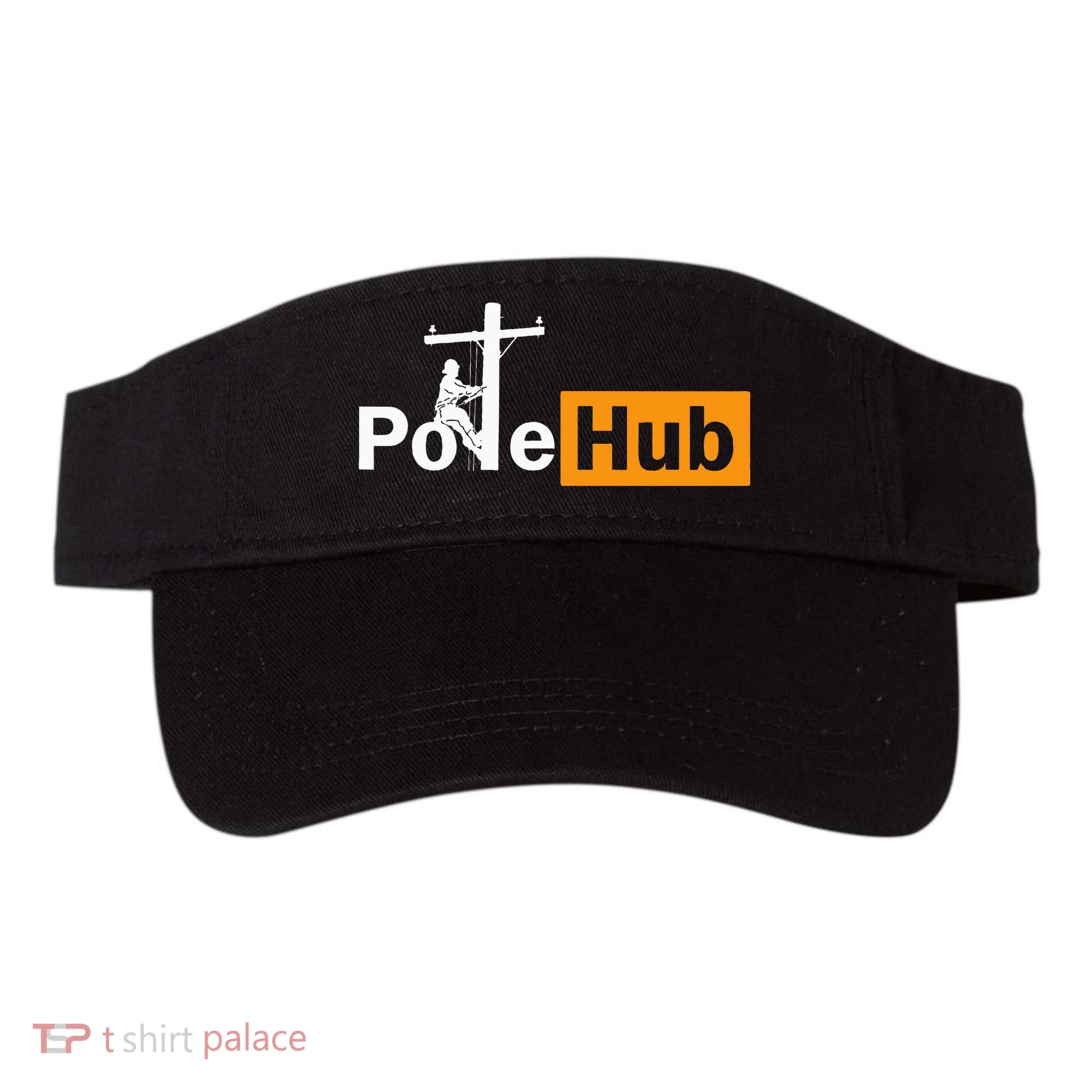 Pole Hub Lineman Line Worker Utility Pole Funny Lineman Fun Visor