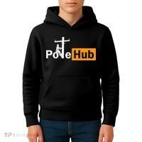 Pole Hub Lineman Line Worker Utility Pole Funny Lineman Fun Kids Hoodie thumb 4