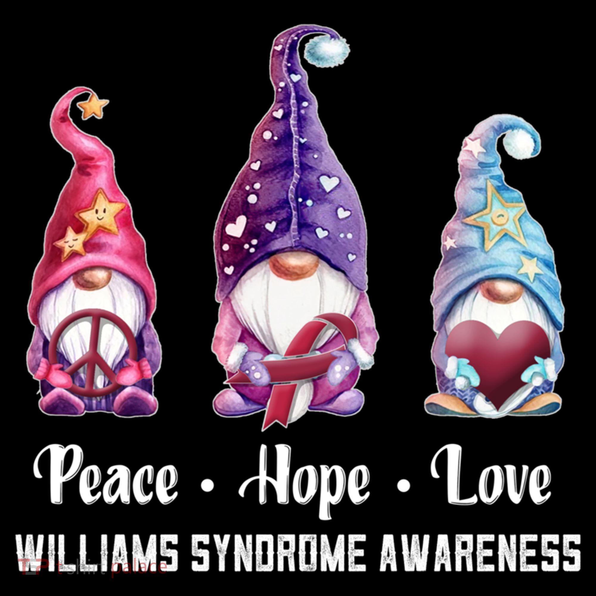Peace Hope Love Gnomes Williams Syndrome Awareness Cute Gift Coffee Mug