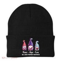 Peace Hope Love Gnomes Williams Syndrome Awareness Cute Gift Beanie thumb 0